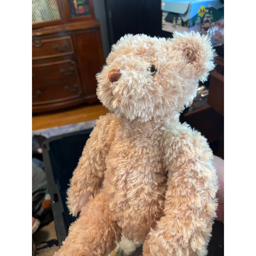 FAO Schwarz Plush Teddy Bear Tan Shaggy Faux Fur Soft Stuffed Animal Toy